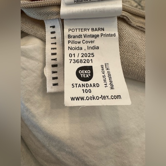 Pottery Barn Brandt Vintage Pillow Cover size 24 x 24 - Picture 7 of 7